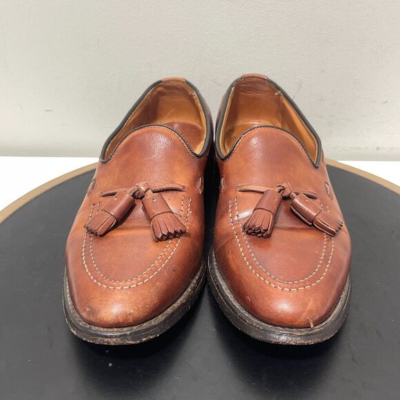 Allen Edmonds Tassel Loafers Men 7.5 B Leather Brown Business Classic‎ Preppy main image 13